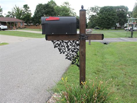 bracket for post mount mailbox|wrought iron mailbox post bracket.